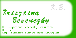 krisztina besenczky business card